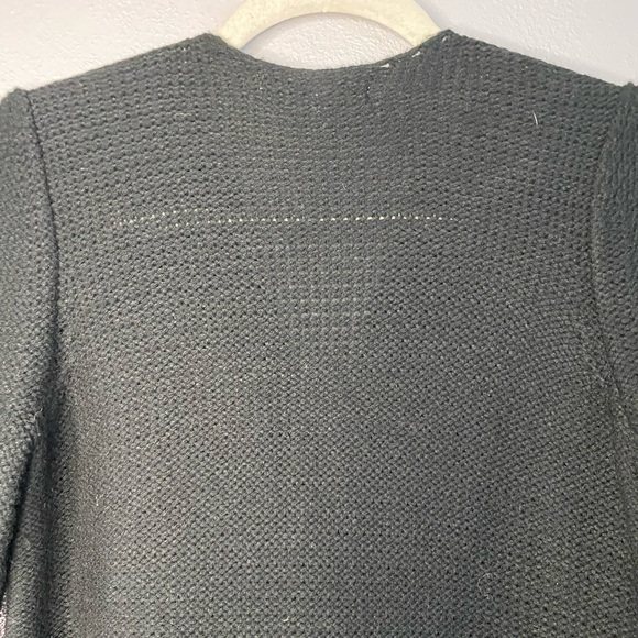 Sweater Jacket Womens Size Medium Open Front Mixed Fabric Cozy Winter Fall - Picture 7 of 9